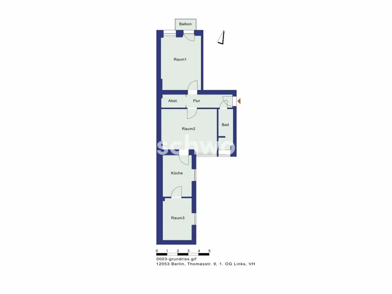 Tauschwohnung: LANDESEIGENE Berlin Neukölln: Karl-Marx-Platz (3 gegen 2 Z) — photo 1
